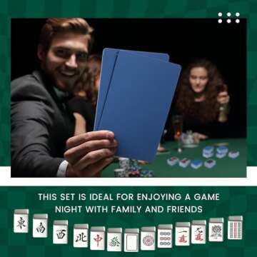 Seenelling 4 Pcs Large Mahjong Tile Mixer Plastic Shuffler for Mixing and Shuffling Tiles 8.86 x 6.18 Inches for Mahjong Lovers Playing Game