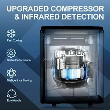 EUHOMY Ice Maker Machine Countertop, 26 lbs/24H, 9 Cubes Ready in 6 Mins, Self-Cleaning Electric Ice Maker Compact Potable Ice Maker with Ice Scoop and Basket. for Home/Kitchen/Camping/RV. (Pink)