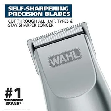 Wahl Groomsman Battery Operated Facial Hair Trimmer for Beard & Mustache Trimming Including Light Detailing and Body Grooming – Model 9906-717V
