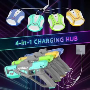 Rechargeable Laser Tag Set with Vests, 2024 Upgrade Laser Tag Guns Set of 4, Multi Player Laser Tag Set for Kids Toy for Teen Boys & Girls, Indoor&Outdoor Toy Play Game Gift,Ages 8+