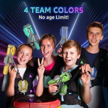 Rechargeable Laser Tag Set with Vests, 2024 Upgrade Laser Tag Guns Set of 4, Multi Player Laser Tag Set for Kids Toy for Teen Boys & Girls, Indoor&Outdoor Toy Play Game Gift,Ages 8+