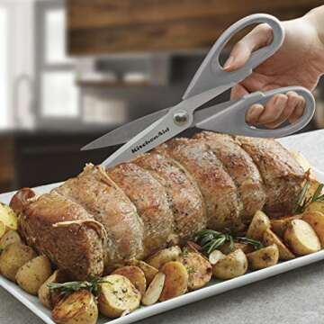 KitchenAid All Purpose Shears with Protective Sheath, 8.72-Inch, Gray