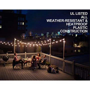 Lampat String Lights, LED 25Ft G40 Globe String Lights with Bulbs-UL Listd for Indoor/Outdoor Commercial Decor