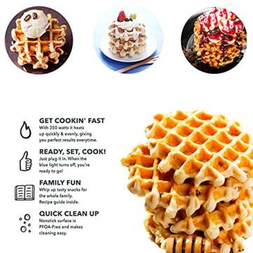 LIBAITIAN Mini Waffle Maker - Perfect for Breakfast & Snacks
