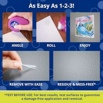 Glue Dots Poster Dot Dispenser with 200 Clear Dots