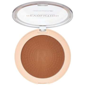 Makeup Revolution Mega Bronzer Powder, Matte Finish, For Light To Deep Skin Tones, Vegan & Cruelty Free, Cool, 0.52 oz/15g
