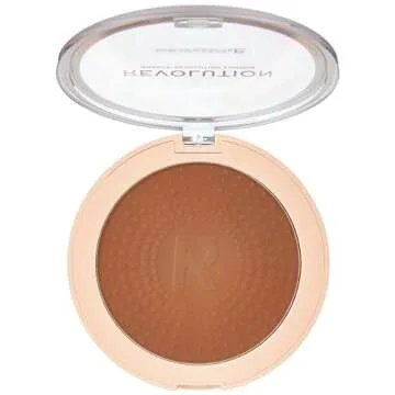 Makeup Revolution Mega Bronzer Powder, Matte Finish, For Light To Deep Skin Tones, Vegan & Cruelty Free, Cool, 0.52 oz/15g