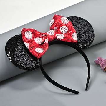 FANYITY Mouse Ears Headband for Halloween and Parties