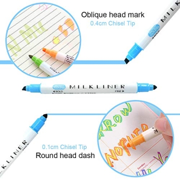 YOOUSOO Pastel Highlighters Set with Dual Tips - 12 Colors