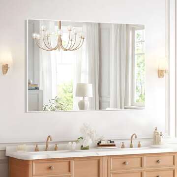OICHA Bathroom Mirrors for Over Sink 24"x36" - Stylish Framed Mirror for Home
