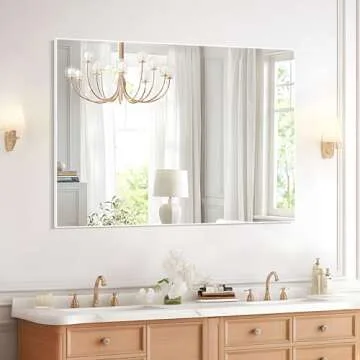 OICHA Bathroom Mirrors for Over Sink 24"x36" - Stylish Framed Mirror for Home