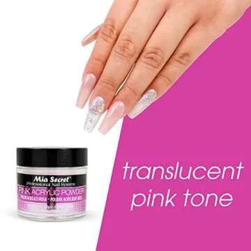 Mia Secret Professional Acrylic Nail System Pink Acrylic Powder 1 OZ