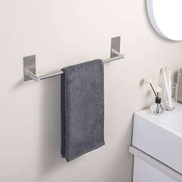 KES Self-Adhesive Towel Bar - Durable & Stylish