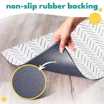 NALALAS Large Dog Mat for Food and Water, Cat Feeding Mat | Large Waterproof Dog Bowl Mat | Non-Slip Pet Food Mat for Floors | Dog Food Mats for Floors, Pet Mats for Food and Water | Easy to Clean