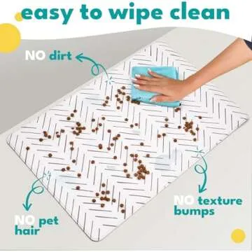 NALALAS Large Waterproof Dog Feeding Mat for Home Decor