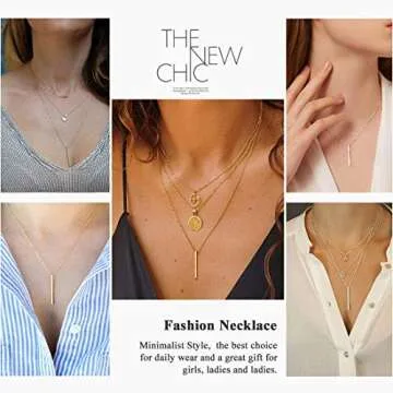 925 Sterling Silver Minimalist Bar Necklace for Women