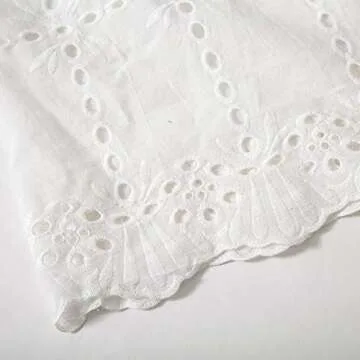 BerryGo Women's Boho White Beach Dress Embroidery Off Shoulder Ruffle Dress