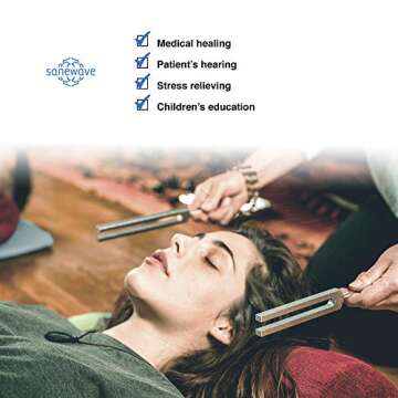 SANEWAVE 528Hz Premium Tuning Fork Medical Healing Instrument Aluminum Soft Bag Chakra Unblocking, DNA Repair Stress Reliever
