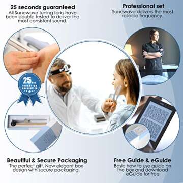 SANEWAVE 528Hz Premium Tuning Fork Medical Healing Instrument Aluminum Soft Bag Chakra Unblocking, DNA Repair Stress Reliever