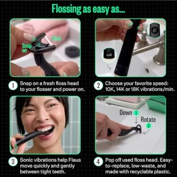 FLAUS Electric Flosser Eco-Friendly Easy Gum Care