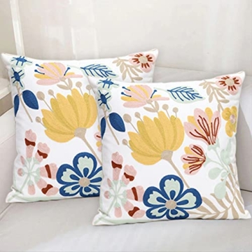 Pilmandu Embroidered Decorative Pillow Covers Set of 2