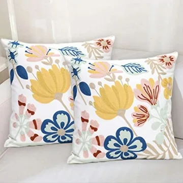 Pilmandu Embroidered Decorative Pillow Covers Set of 2
