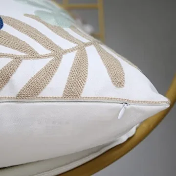 Pilmandu Embroidered Decorative Pillow Covers Set of 2