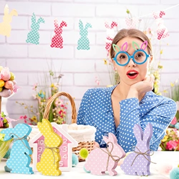 Adorable Wooden Bunny Decorations for Easter