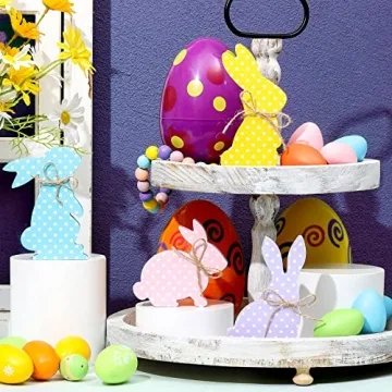 Adorable Wooden Bunny Decorations for Easter