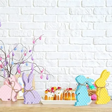 Adorable Wooden Bunny Decorations for Easter