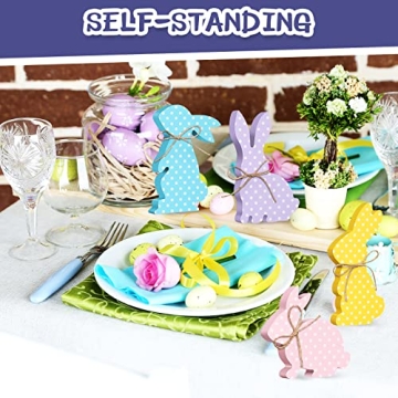 Adorable Wooden Bunny Decorations for Easter