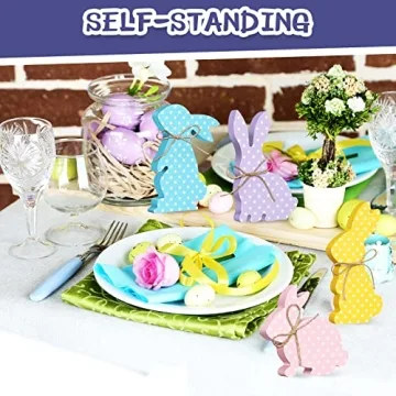 Adorable Wooden Bunny Decorations for Easter