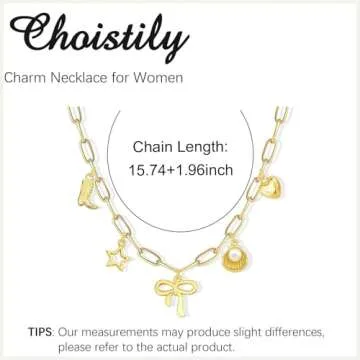 Choistily Charm Necklace Dainty Gold Beach Jewelry for Women Trendy Summer Outfits Women Gold Bow Sea Shell Pendant Necklace Preppy Stuff Summer Jewelry for Women
