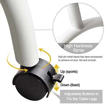 Kalolary Portable Manicure Table for Nail Professionals