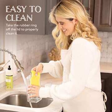 Oizeir Airtight Food Storage Containers, Clear Plastic, Lid Lock, Reusable Stickers, Various Sizes, BPA Free, Perfect Dry Food Storage Organization for Kitchen and Pantry, (Set of 7)