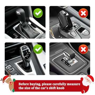 OFBAND Hoodie Car Gear Shift Cover,Christmas Car Decor Gear Shift Knob Cover for Manual/Automatic Shift Knob,Universal Car Accessories Hoodie for Gear Shifter Knob (Christmas Red)