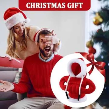 OFBAND Hoodie Car Gear Shift Cover,Christmas Car Decor Gear Shift Knob Cover for Manual/Automatic Shift Knob,Universal Car Accessories Hoodie for Gear Shifter Knob (Christmas Red)