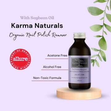 Karma Organic Non-Toxic Nail Polish Remover 4 fl. Oz