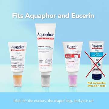 Eli & Ali Tush Swiper - Diaper Rash Cream & Butt Paste Applicator - Universal Fit for Most Diaper Creams | Mess-Free & Hygienic Alternative to Cream Spatula - Carry Less Baby Gear - Blue, 1 Pack