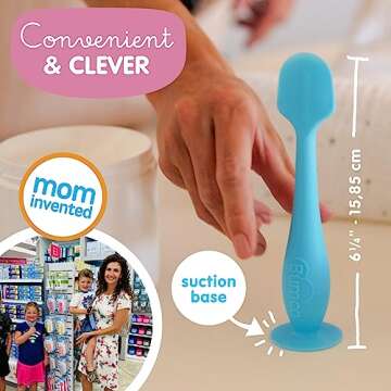 Bumco Diaper Cream Spatula (2-Pack) - BPA-Free Diaper Bag Essentials, Soft & Flexible Butt Spatula Baby, Mom-Invented Butt Paste Spatula, Diaper Cream Applicator, Bumco Baby Bum Brush, Diaper Spatula