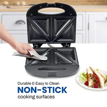 Elite Gourmet ESM2207 Compact Non-Stick Panini Maker