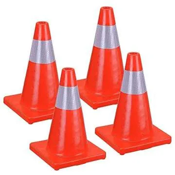 Reliancer 6PCS 18" Traffic Cones - Safety & Visibility Redefined