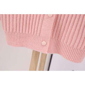 Moonnut Girls Cardigan Sweaters Floral Embroidered Knitted Outwear for 1-5 Years