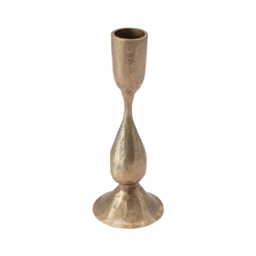Elegant Antique Brass Finish Candle Holder for Home Decor