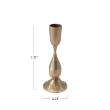 Elegant Antique Brass Finish Candle Holder for Home Decor