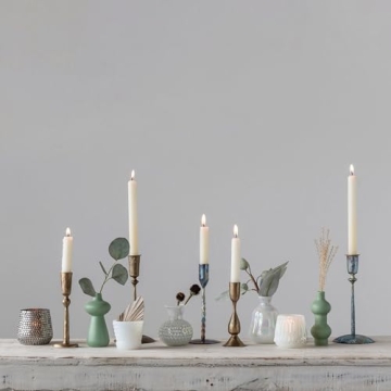 Elegant Antique Brass Finish Candle Holder for Home Decor