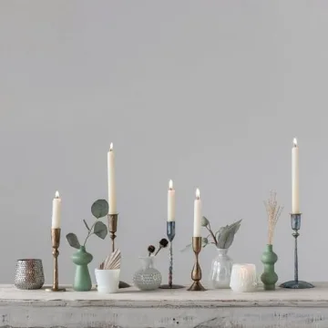 Elegant Antique Brass Finish Candle Holder for Home Decor