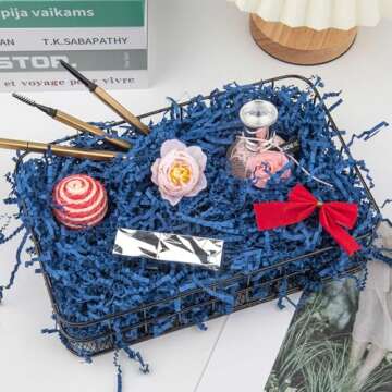 Caleihd Crinkle Paper Grass Filler for Gift Baskets & Boxes