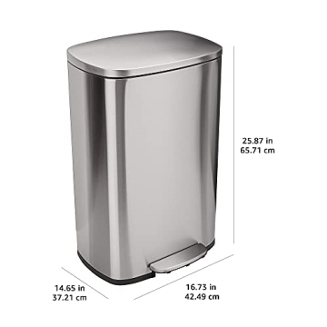 Stylish 50L Soft-Close Trash Can for Home or Office