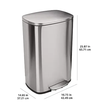 Stylish 50L Soft-Close Trash Can for Home or Office